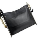 Pre-owned Chloé Chloe Black Quilted Leather Metal Roy Shoulder Bag shoulder bag