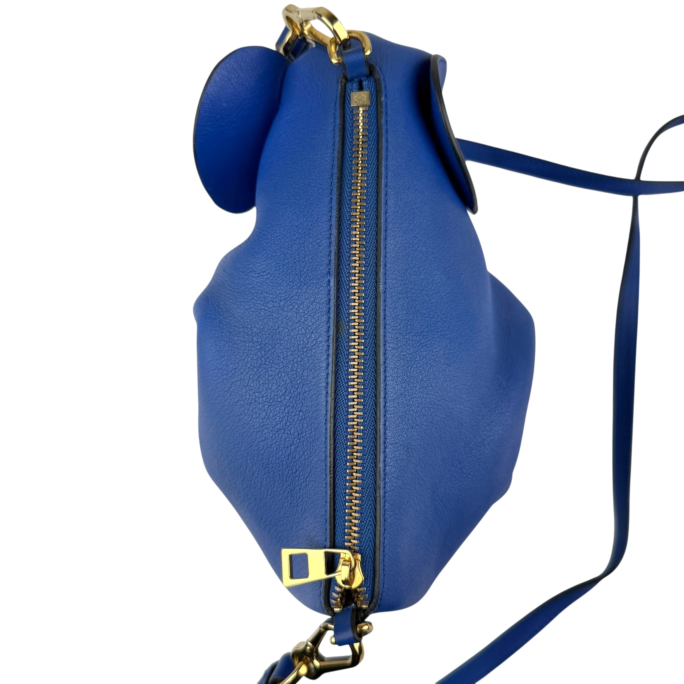 Pre-owned Loewe Animals Blue Leather Elephant Shoulder Bag shoulder bag