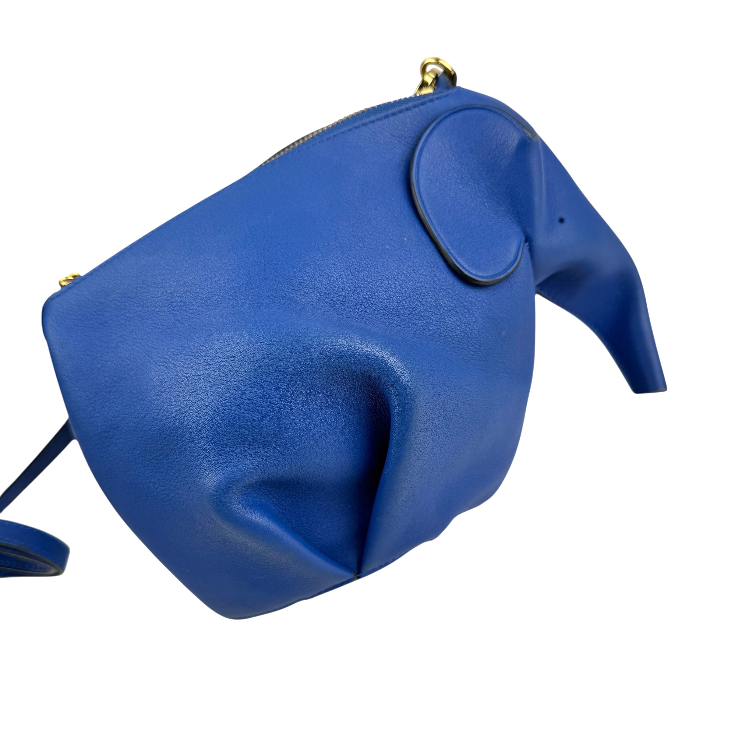 Pre-owned Loewe Animals Blue Leather Elephant Shoulder Bag shoulder bag