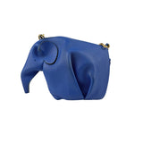 Pre-owned Loewe Animals Blue Leather Elephant Shoulder Bag shoulder bag back view