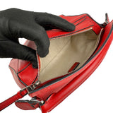 Pre-owned Loewe Red Pebbled Calfskin Leather Mini Puzzle Bag
