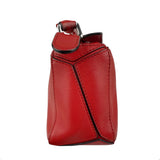 Pre-owned Loewe Red Pebbled Calfskin Leather Mini Puzzle Bag