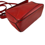 Pre-owned Loewe Red Pebbled Calfskin Leather Mini Puzzle Bag