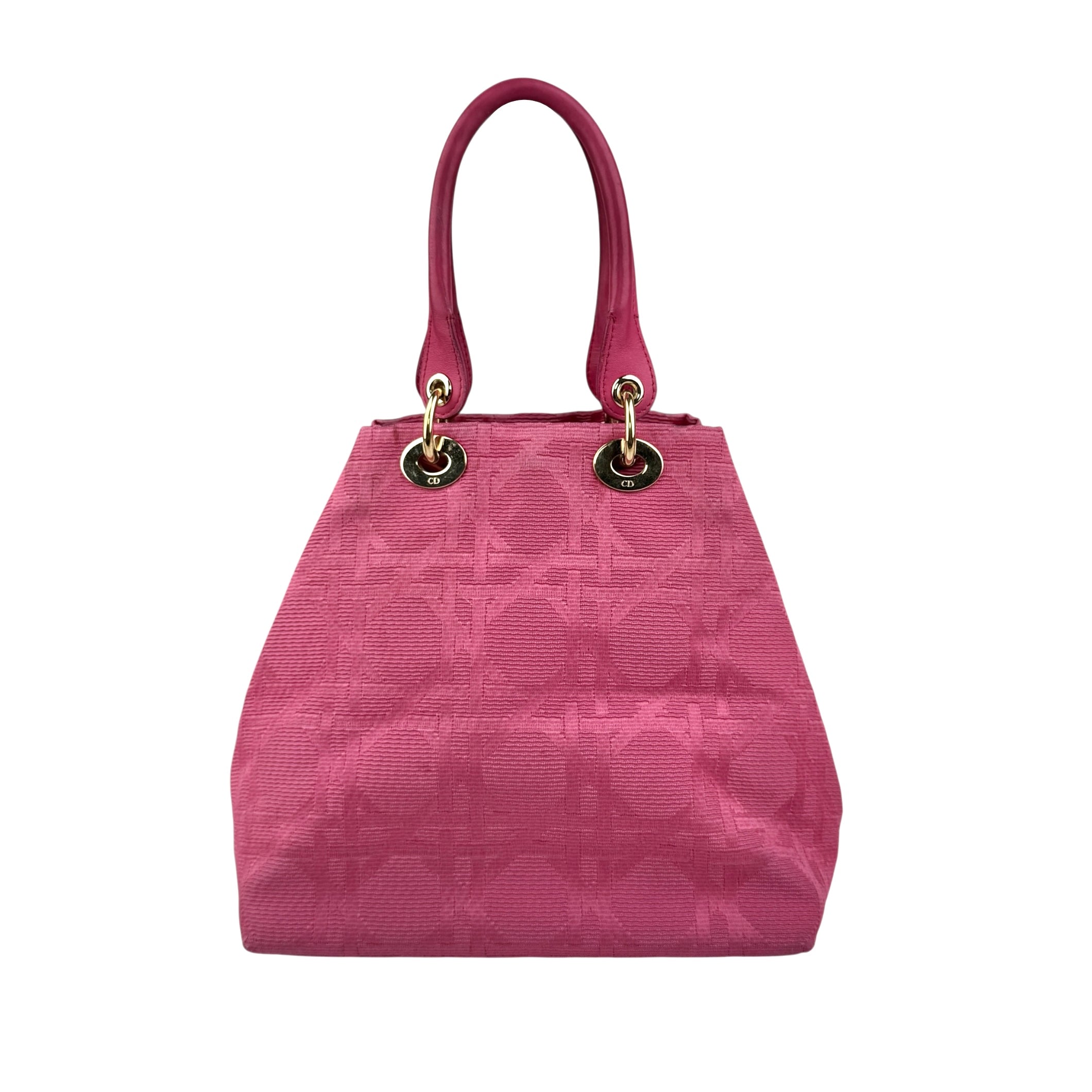 Pre-owned Dior Pink Fabric Bag With Leather Handle bag