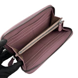 Pre-owned Bottega Veneta Deco Rose Intrecciato Woven Nappa Leather Zip Around Wallet wallet