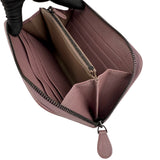 Pre-owned Bottega Veneta Deco Rose Intrecciato Woven Nappa Leather Zip Around Wallet wallet