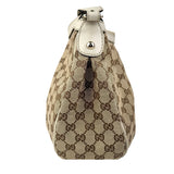 Pre-owned Gucci Beige/White GG Canvas Medium Sukey Hobo bag