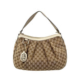Pre-owned Gucci Beige/White GG Canvas Medium Sukey Hobo bag main image