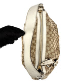Pre-owned Gucci Beige/White GG Canvas Medium Sukey Hobo bag