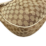 Pre-owned Gucci Beige/White GG Canvas Medium Sukey Hobo bag