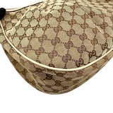 Pre-owned Gucci Beige/White GG Canvas Medium Sukey Hobo bag