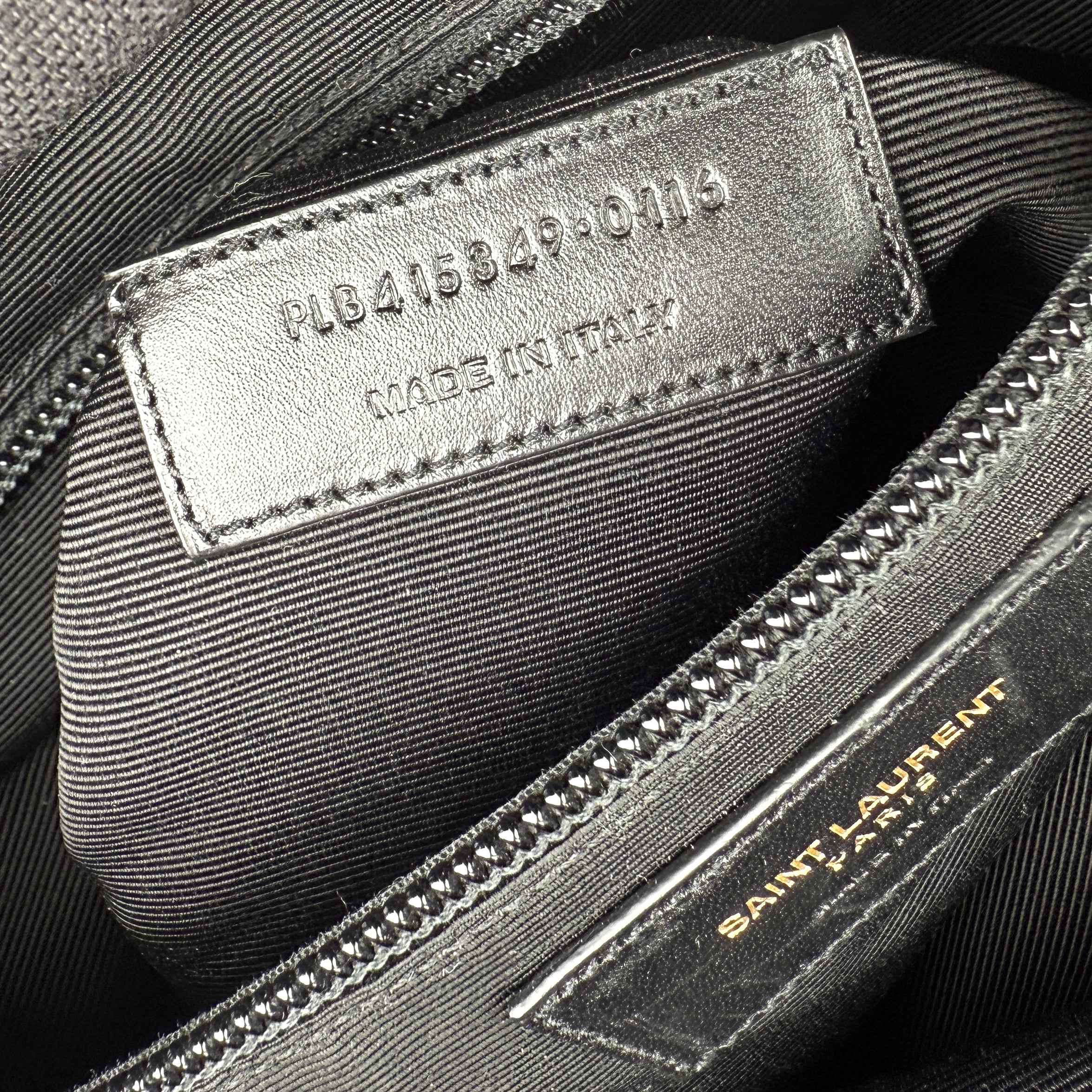Saint Laurent Monogram Coated Canvas Backpack Brown