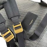 Saint Laurent Monogram Coated Canvas Backpack Brown