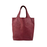 Pre-owned Bottega Veneta Catalano Regent Burgundy Intrecciato Leather Tote Bag tote bag main image