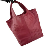 Pre-owned Bottega Veneta Catalano Regent Burgundy Intrecciato Leather Tote Bag tote bag