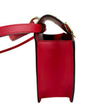 Pre-owned Gucci Red Leather Mini Web Sylvie Top Handle bag