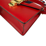 Pre-owned Gucci Red Leather Mini Web Sylvie Top Handle bag