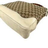 Pre-owned Gucci Beige/White GG Canvas Diana Bamboo Shoulder Bag
