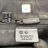 Pre-owned Gucci Green/Black GG Canvas and Leather Abbey Pocket Tote