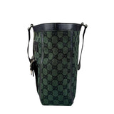 Gucci Green/Black GG Canvas and Leather Abbey Pocket Tote