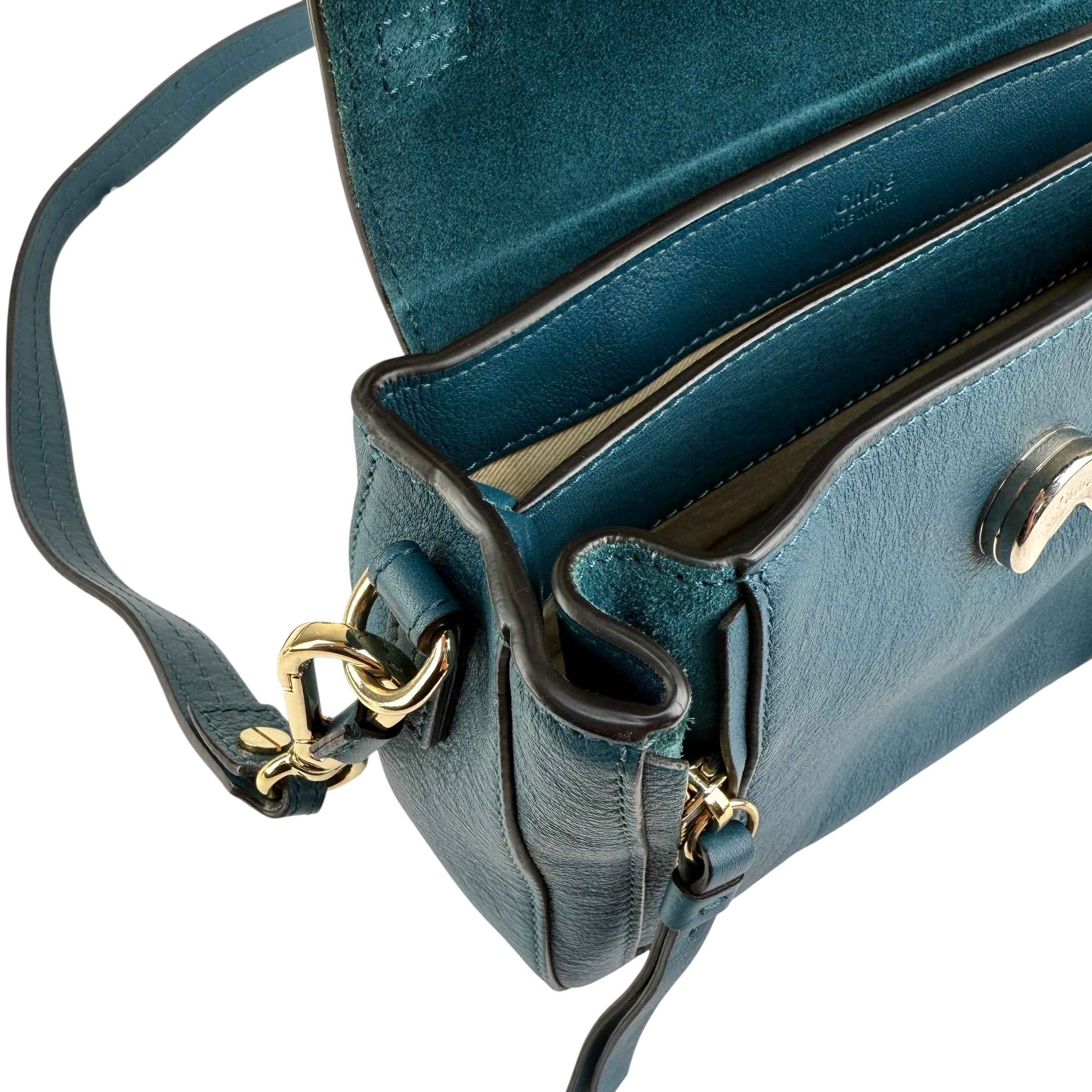 Chloé Leather Faye shoulder bag Blue