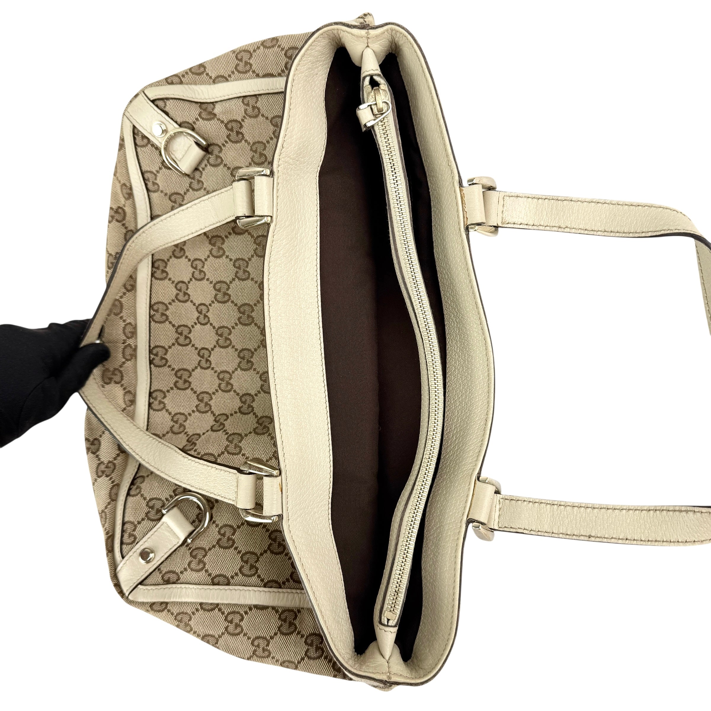 Pre-owned Gucci GG Canvas Abbey D Ring tote bag
