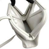 Bottega Veneta Calfskin The Point Triangle Bag Chalk