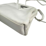 Bottega Veneta Calfskin The Point Triangle Bag Chalk