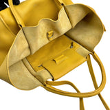 Celine Yellow Pebbled Leather Long Strap Big Bag