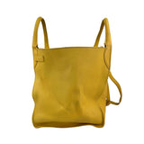 Celine Yellow Pebbled Leather Long Strap Big Bag