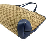 Pre-owned Gucci Beige/Blue GG Canvas Craft Original Tote Bag