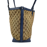 Pre-owned Gucci Beige/Blue GG Canvas Craft Original Tote Bag