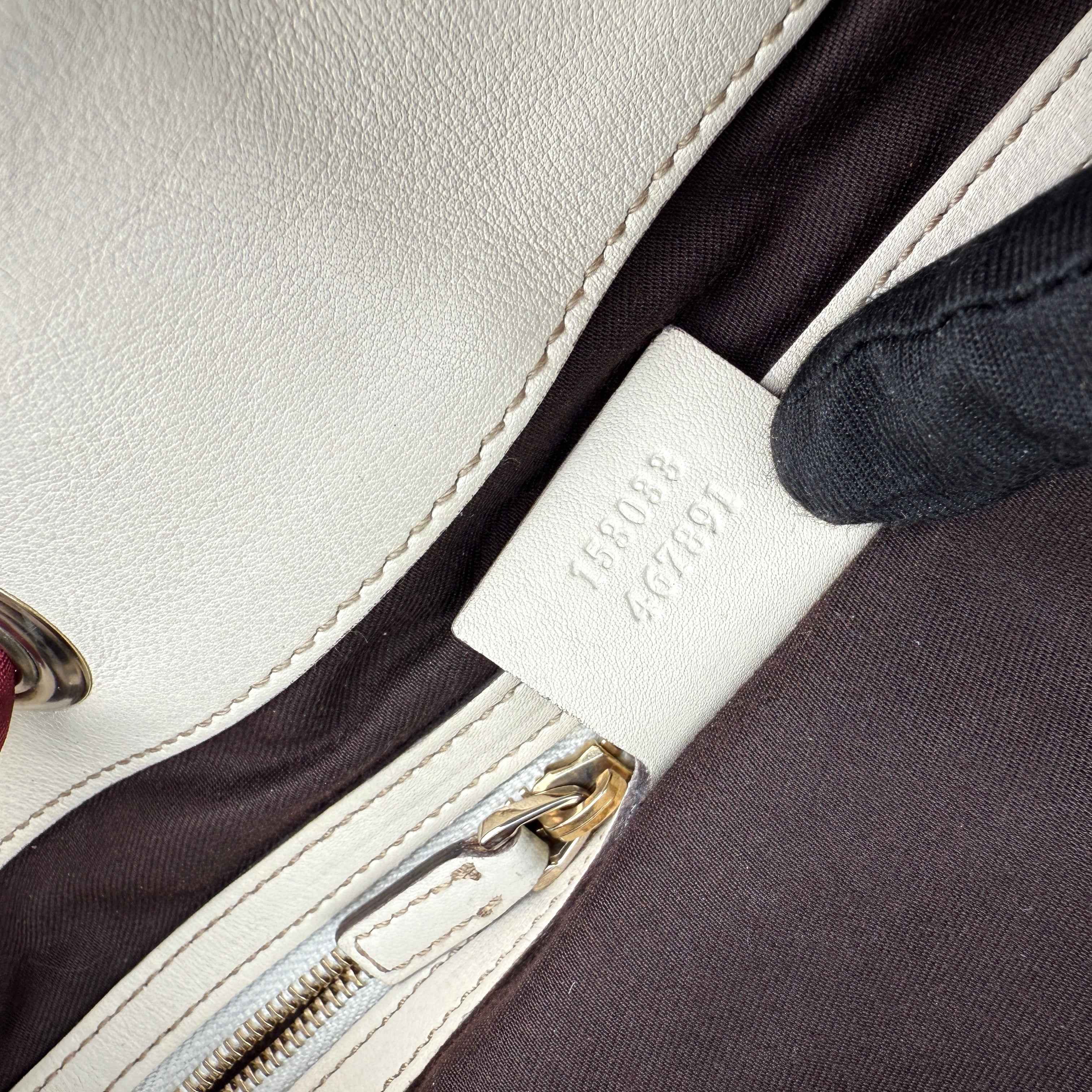 Gucci Beige Leather Positano Tote Bag with Silk Scarf
