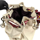 Gucci Beige Leather Positano Tote Bag with Silk Scarf