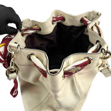 Gucci Beige Leather Positano Tote Bag with Silk Scarf