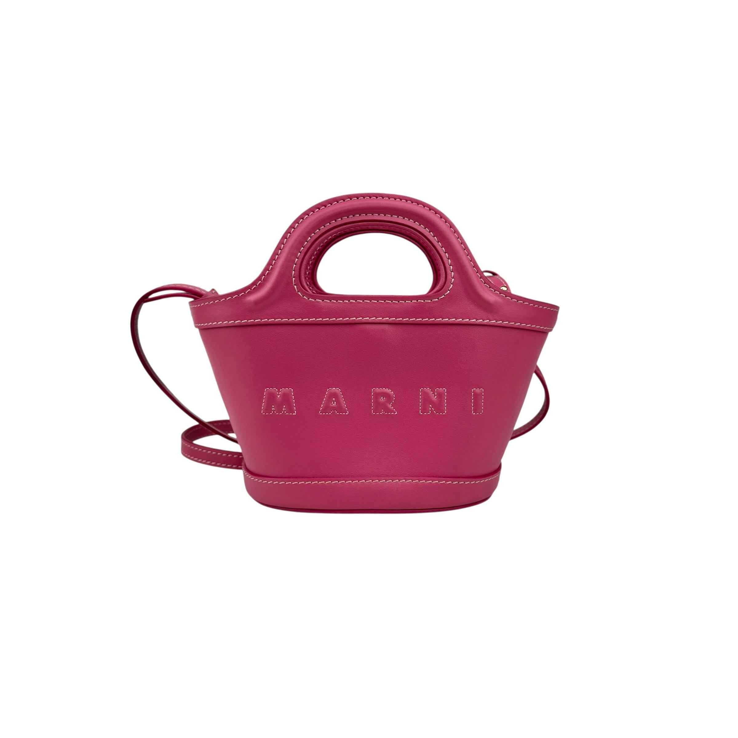 Marni Tropicalia Micro Leather Bag in Light Orchid