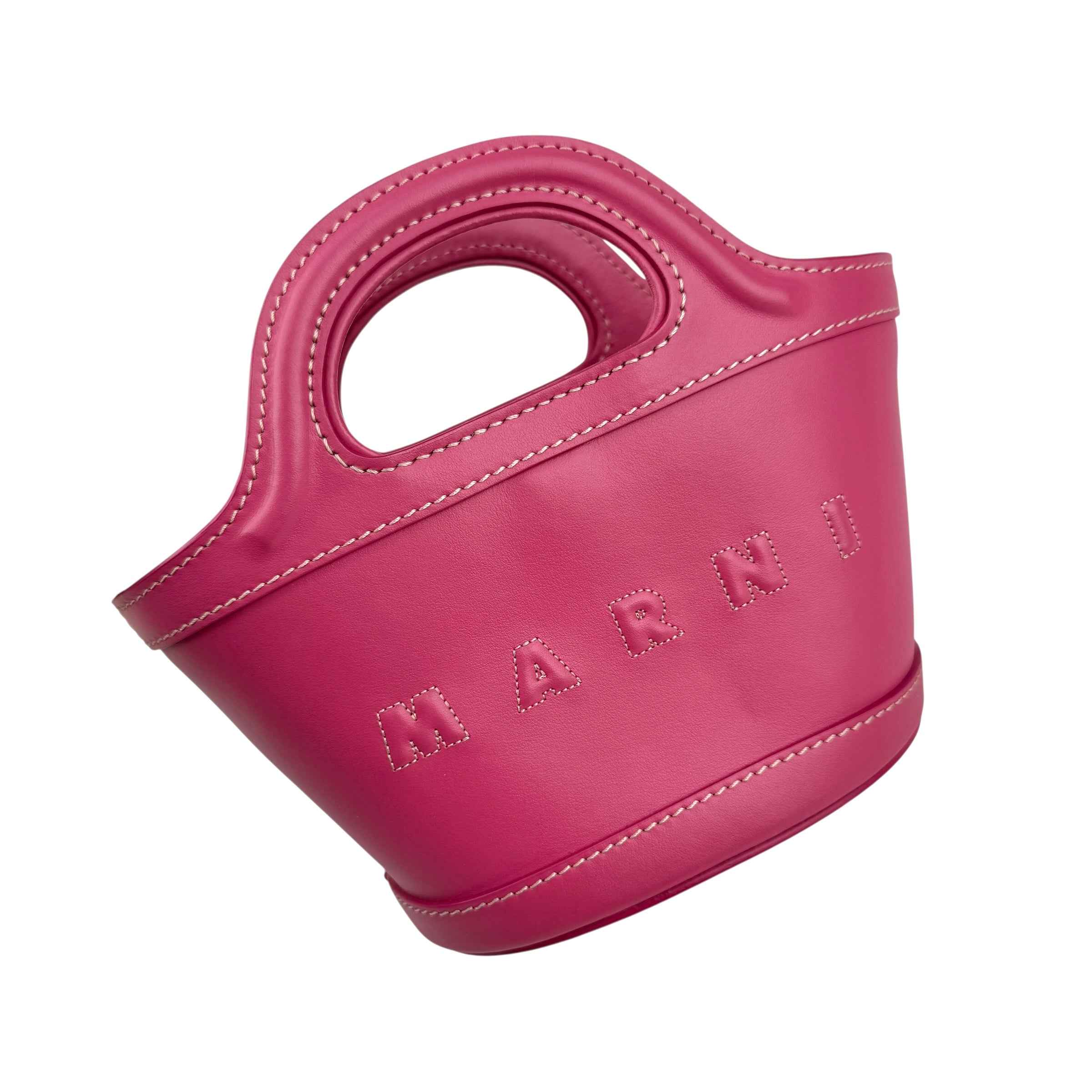Marni Tropicalia Micro Leather Bag in Light Orchid