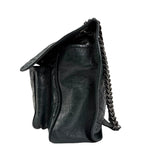 Pre-owned Saint Laurent Green Crinkled Calfskin Leather Medium Niki bag