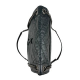 Pre-owned Saint Laurent Green Crinkled Calfskin Leather Medium Niki bag
