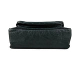 Pre-owned Saint Laurent Green Crinkled Calfskin Leather Medium Niki bag