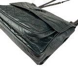 Pre-owned Saint Laurent Green Crinkled Calfskin Leather Medium Niki bag