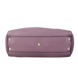 Pre-owned Gucci Purple Pebbled Leather Bamboo Top Handle Mini Shopper Tote Bag tote bag