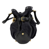 Gucci Black GG Canvas and Leather Jockey Tote