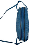 Pre-owned Bottega Veneta Blue Intrecciato Leather Nodini Crossbody Bag