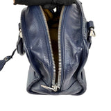 Loewe Amazona Handbag Navy blue Leather