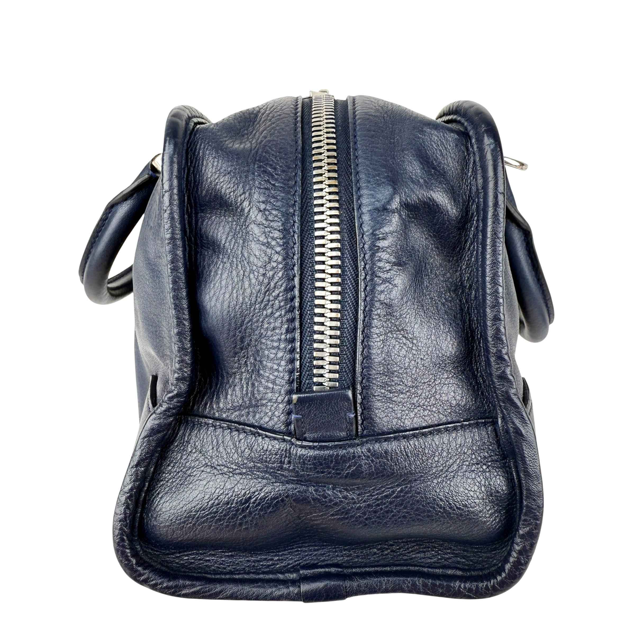 Loewe Amazona Handbag Navy blue Leather