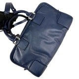 loewe amazona handbag navy blue leather left front 45