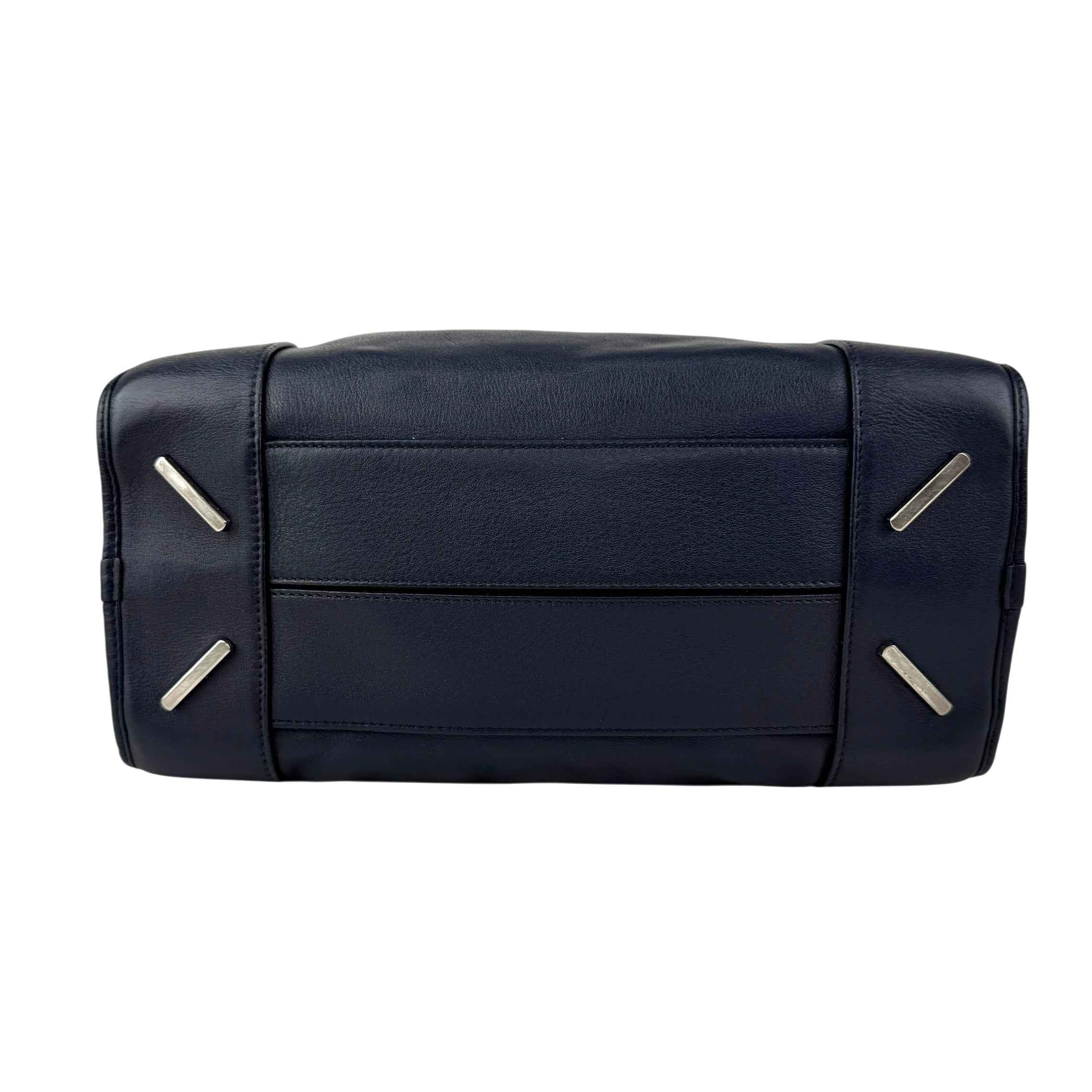 Loewe Amazona Handbag Navy blue Leather