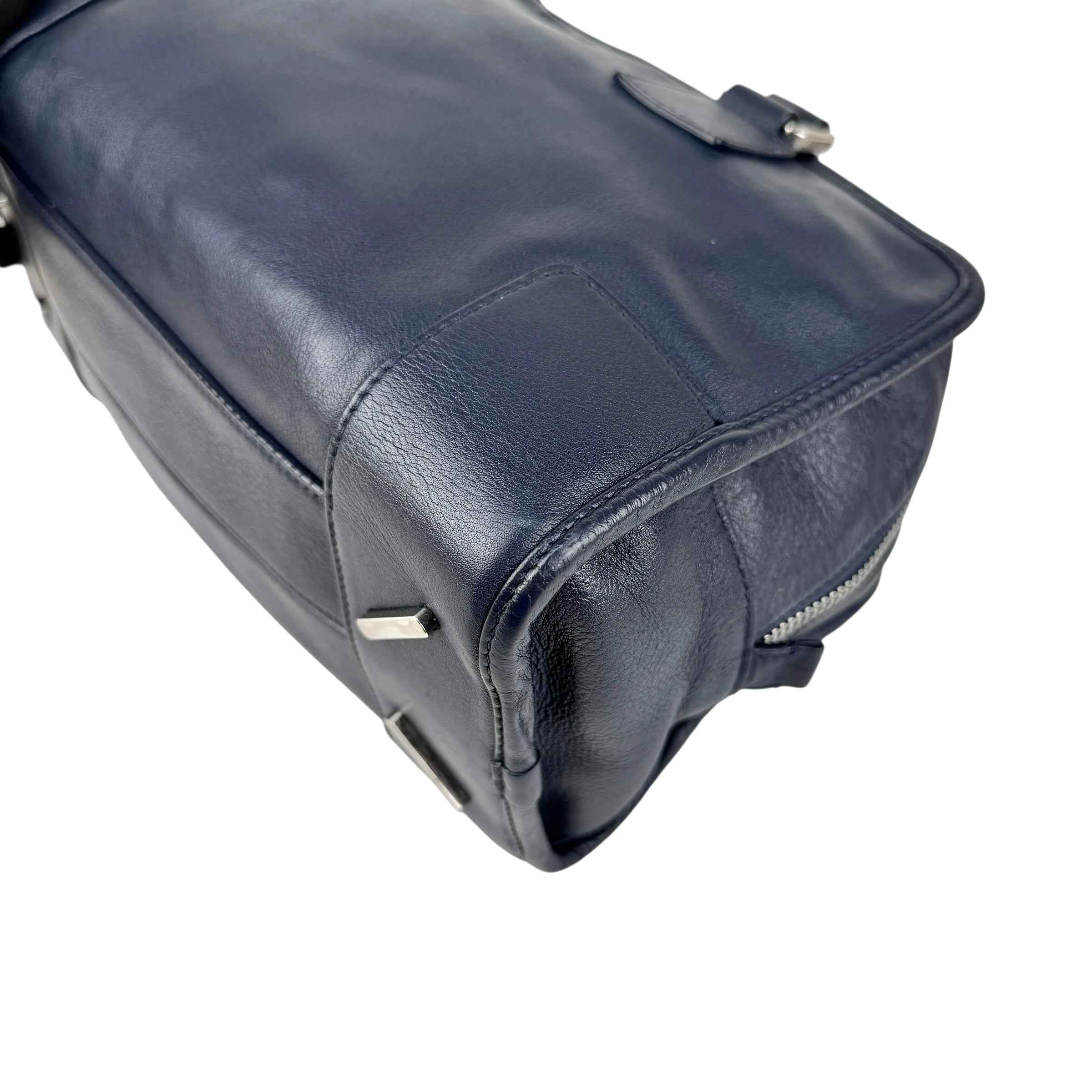 Loewe Amazona Handbag Navy blue Leather