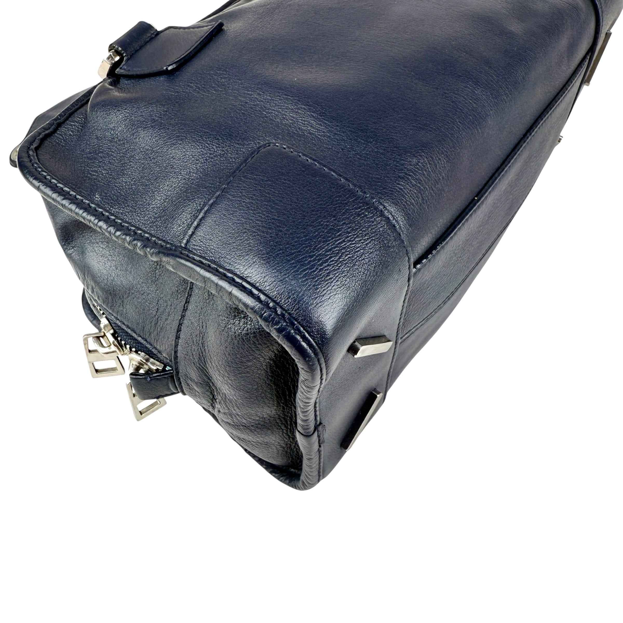 Loewe Amazona Handbag Navy blue Leather